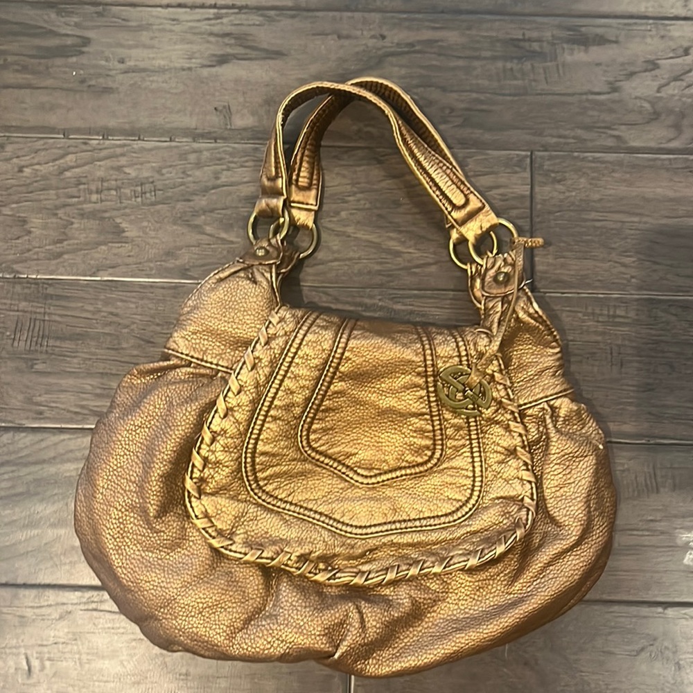 Gold vegan purse. RED by Marc Ecko.